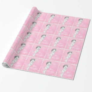 Cadeau Papier d'emballage Princesse Rose