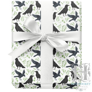 Cadeau Papier d'emballage Raven blanc