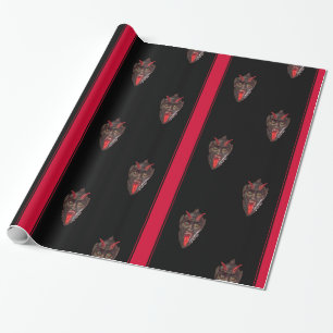 Cadeau Papier d'emballage rayé de Krampus