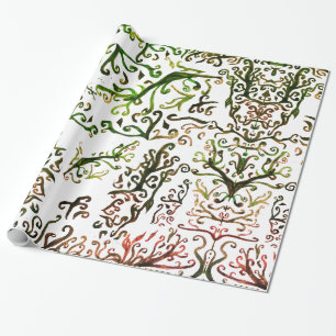 Cadeau Papier d'emballage Résumé Botanique