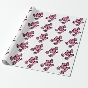 Cadeau Papier d'emballage Rétro Français Chiens Caniches 