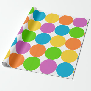 Cadeau papier d'emballage rétro sixties