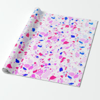 Papier d'emballage rose, bleu violet terrazzo fait