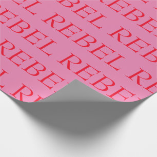 Cadeau Papier d'emballage - rose et rouge REBEL