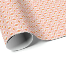 Papier d'emballage Rose Pâle avec Diamants Crème