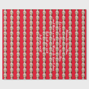 Cadeau Papier d'emballage rouge d'Alexander Hamilton