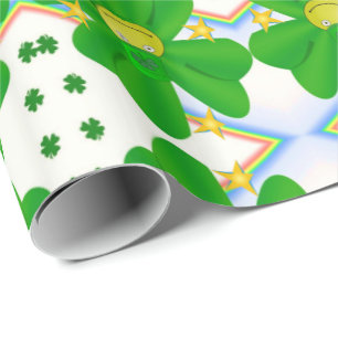 Cadeau Papier d'emballage Saint-Patrick Trèfle