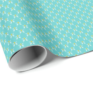 Cadeau Papier d'emballage sarcelle et or Fly Away