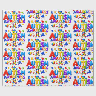Cadeau Papier d'emballage Sensibilisation à l'autisme