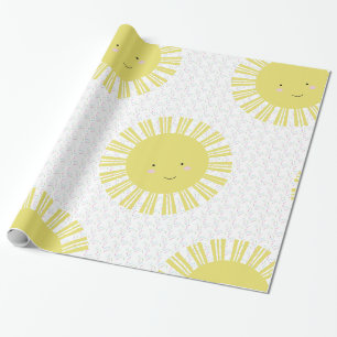 Cadeau Papier d'emballage Soleil Paillettes de soleil