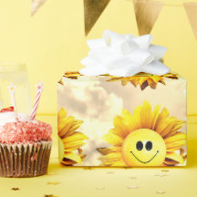 Papier d'emballage Soleil Tournesol Ciel