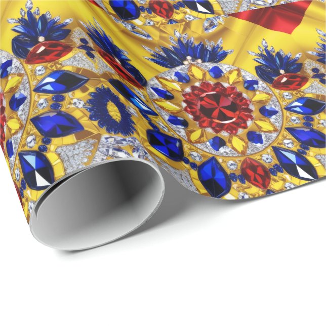 Cadeau Papier d'emballage spécial avec couleurs roumaines (Coin rond)
