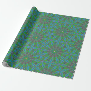 Cadeau Papier d'emballage tendance à motif floral élégant