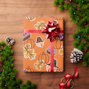 Cadeau Papier d'emballage Thanksgiving