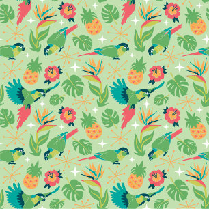 Cadeau Papier d'emballage Tiki Perroquet
