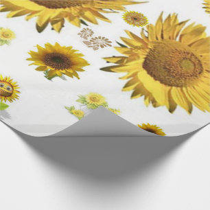 Cadeau papier d'emballage tournesol