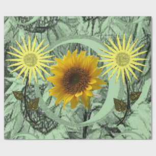 Cadeau Papier d'emballage Tournesol