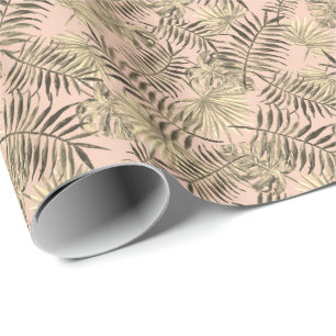 Cadeau Papier d'emballage tropical feuille de palme