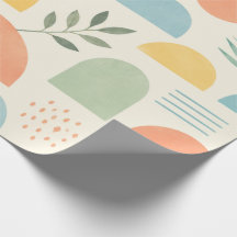 Papier d'emballage tropical géométrique bohème