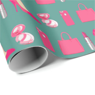 Cadeau Papier d'emballage turquoise pour les petites fill