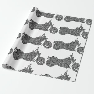 Cadeau Papier d'emballage unique inhabituel pour moto