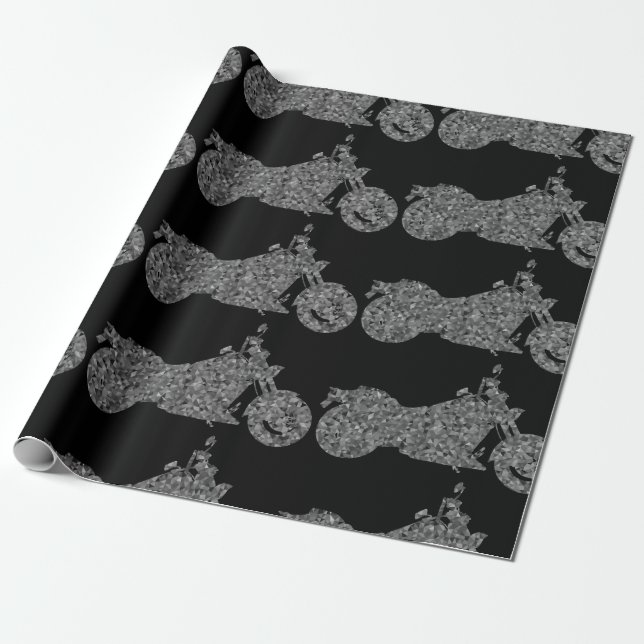 Cadeau Papier d'emballage unique inhabituel pour moto (Déroulé)