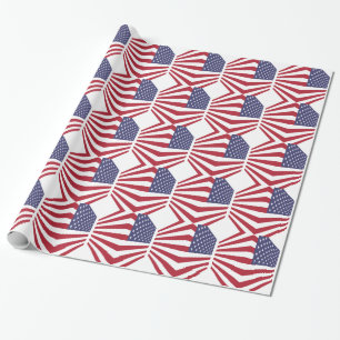 Cadeau Papier d'emballage Usa Flag