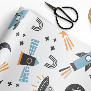 Cadeau Papier d'emballage vaisseau spatial pour la lune