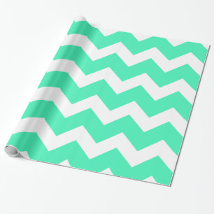Cadeau Papier d'emballage vert en bon état de Chevron