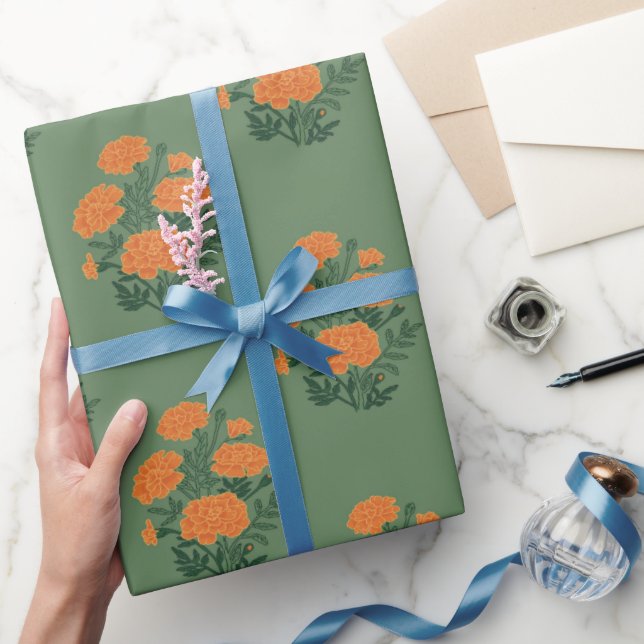 Cadeau Papier d'emballage vert Marigold (Cadeaux)
