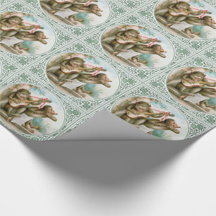 Cadeau Papier d'emballage victorien - singes musicaux