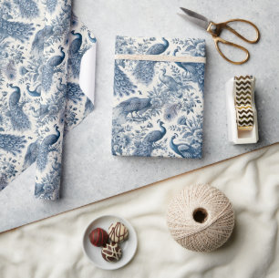 Cadeau Papier d'emballage vintage Toile de Jouy française