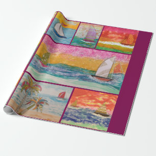 Cadeau Papier d'emballage Voilier