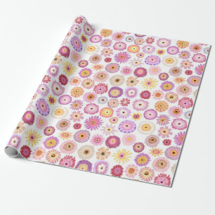 Cadeau Papier d'emballage Zinnias
