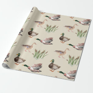 Cadeau Papier d'enlèvement de canard de Mallard et de Hen