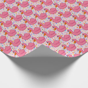 Cadeau Papier d'enlèvement de canard rose