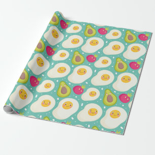 Cadeau Papier d'enlèvement Motif d'oeufs