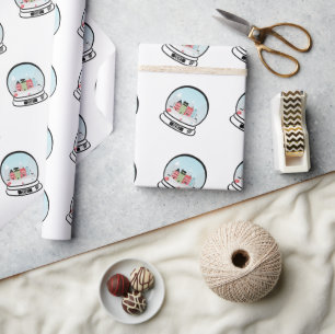 Cadeau Papier d'enneigement du Globe des neiges d'hiver