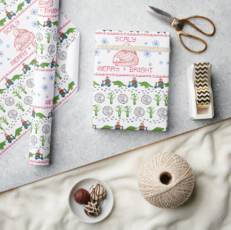 Cadeau Papier d'enrobage à l'échelle, à la merveille et à