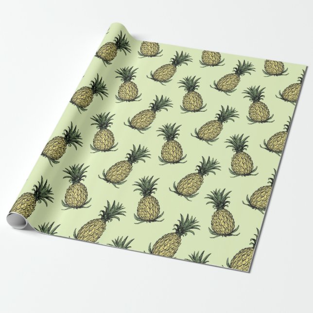 Cadeau Papier d'enrobage ananas (Déroulé)