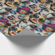 Papier d'enrobage d'art pop gras et chic
