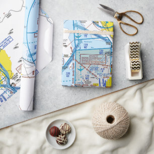 Cadeau Papier d'enrobage de carte d'aviation