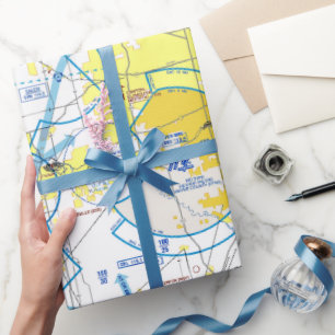 Cadeau Papier d'enrobage de carte d'aviation