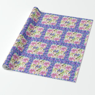 Cadeau Papier d'enrobage de conception fleur sauvage