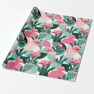 Cadeau Papier d'enrobage de Flamant rose