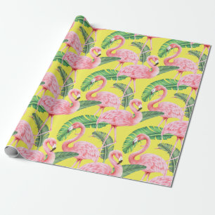 Cadeau Papier d'enrobage de Flamant rose