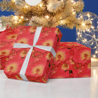 Cadeau Papier d'enrobage de roses rouges d'été