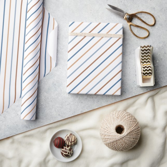 Cadeau Papier d'enrobage Diagonale rétro (Artisanat)