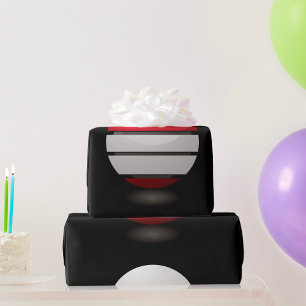 Cadeau Papier d'enrobage d'icônes rouge et blanc Droid