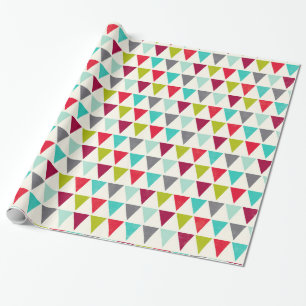 Cadeau Papier d'enrobage du triangle de drapeau géométriq